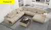 Luxuriuous U-Shaped Leather Sectional sofa