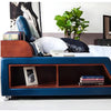 Italian Designed Modern Wooden Frame Leather Bed / Lixra