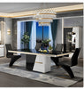 Glossy Glass-Top Exquisite Dining Table Set / Lixra