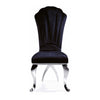 Set Of 2 Chic Design Black Velvet Metallic Dining Chair / Lixra