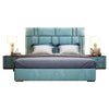 Modern Rectangular Leather Upholstered Bed / Lixra