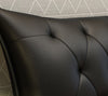 Elegant Button Tufted Design Leather Bed