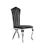 Set Of 2 Chic Design Black Velvet Metallic Dining Chair / Lixra