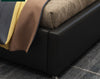 Elegant Button Tufted Design Leather Bed
