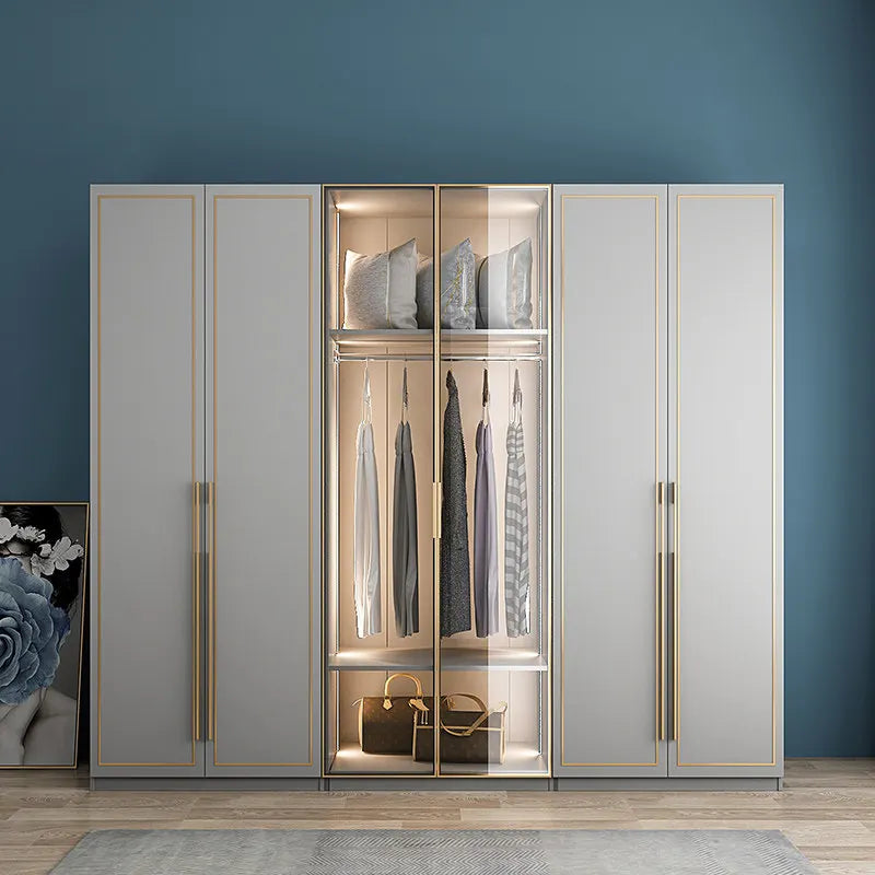 Gleamy Finish Astounding Design Wooden Wardrobe / Lixra