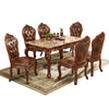 Brusten Style European Rectangle Marble Dining Table Set / Lixra