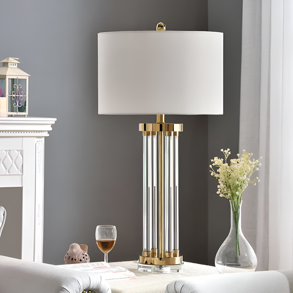 Golden Crystal Clarity LED Table Lamp / Lixra