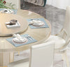 Radiant White Round Dining Table Set with Built-In Lazy Susan / Lixra