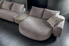 L-Shaped Boucle Fabric Sectional Sofa With Chaise / Lixra