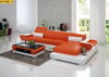 L-Shaped Luxurious Leather LED Sectional Sofa / Lixra