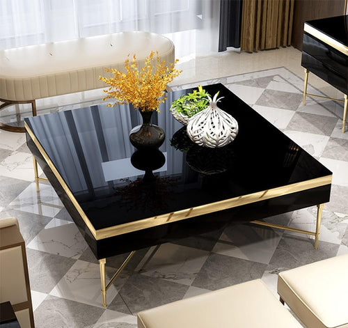 Glossy Wooden Construct Coffee Table / Lixra