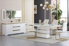 Modish Marble Palatial Dining Table Set / Lixra
