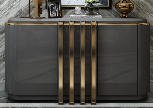 Modern Buffet Table With Golden Frame / Lixra