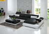 L-Shaped Luxurious Leather LED Sectional Sofa / Lixra
