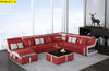 Multifunctional Leather Sectional LED Sofa Set / Lixra