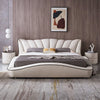 Stylish Wave Shape Modern Leather Bed / Lixra