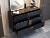 Luxury Wooden Exquisite Black Buffet Table / Lixra