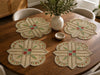 4 Sets Embroidered Glass Bead Placemat