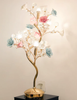 Luxurious Blue Rose Ceramic Table Lamp