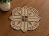 4 Sets Embroidered Glass Bead Placemat
