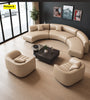 Modern Sectional Curved Leather Sofa