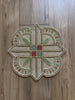4 Sets Embroidered Glass Bead Placemat