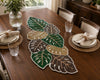 Green Leaf Design Table Runner / Lixra