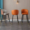 Set Of 3 Soft Leather Luxurious High-Raised Bar Stools / Lixra