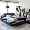 Italian Designed Modern Wooden Frame Leather Bed / Lixra