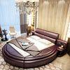 Italian Modern Designed Leather Round Bed / Lixra