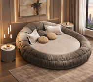 Italian Style Velvet Modern Round Bed / Lixra