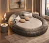 Italian Style Velvet Modern Round Bed / Lixra