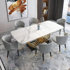 Urban Glossy Marble-Top Dining Table Set