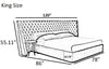 Exquisite Designed Tufted Velvet Fabric Bed