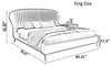 Modern Interior Channel Tufted Leather Bed