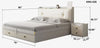 Modern Bedroom Trio Storage Bed, Combined Wardrobe, And Stylish Dresser Set / Lixra