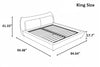 Cozy Modern Leather Upholstery Bed