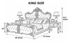 Antique Inspired European Style Leather Bed