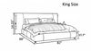 Creamy White Gold Plated Leather Bed