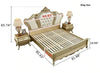 Luxurious European Milan Wooden Leather Bed