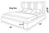 Modern Luxurious Leather Upholstered Bed