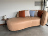 Arc Shaped Leather Chaise Lounge