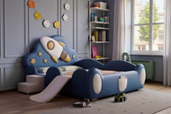 Leather Kid's Bed With Space Shuttle Theme / Lixra