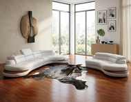 Leather Sectional Sofa for Living Room / Lixra
