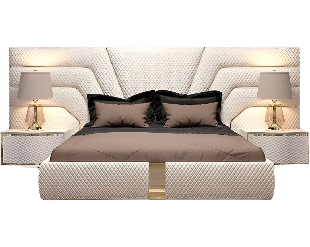 Modern High-End Luxurious Leather Bed / Lixra