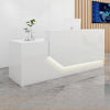 Rectangular Front Office Wooden Reception Desk With Light / Lixra