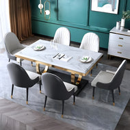 Minimalistic Marble Dining Table Set / Lixra