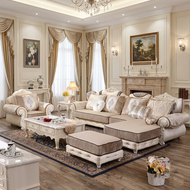 Liville Style European Fabric Sofa Set With Chaise / Lixra