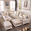 Liville Style European Fabric Sofa Set With Chaise