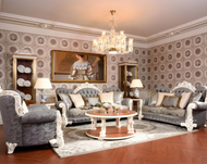 Liville Wooden Antique European Sofa Set / Lixra